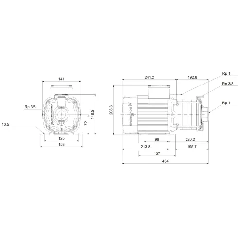 Центробежный насос Grundfos CM 3-8 A-R-A-E-AVBE C-A-A-N 96806806