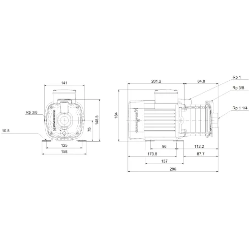 Центробежный насос Grundfos CM 5-2 A-R-A-E-AVBE F-A-A-N 96806816