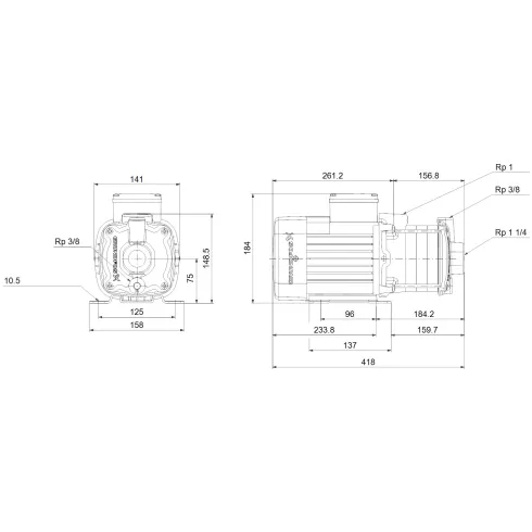 Центробежный насос Grundfos CM 5-6 A-R-A-E-AVBE F-A-A-N 96806819