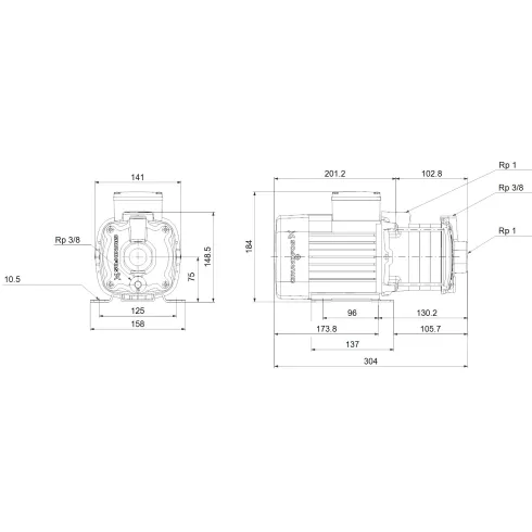 Центробежный насос Grundfos CM 3-3 A-R-A-E-AVBE F-A-A-N 96806830