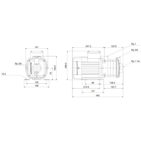 Центробежный насос Grundfos CM 5-4 A-R-A-E-AVBE C-A-A-N 96806833
