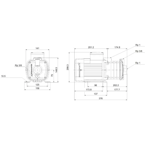 Центробежный насос Grundfos CM 1-7 A-R-A-E-AQQE C-A-A-N 96807020
