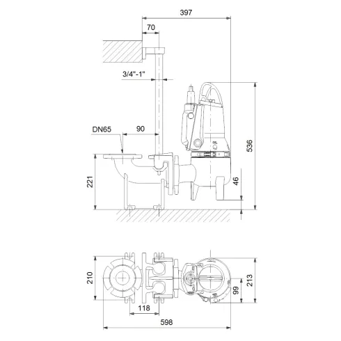 Канализационный насос Grundfos SLV.65.65.15.E.EX.2.50B 96878504
