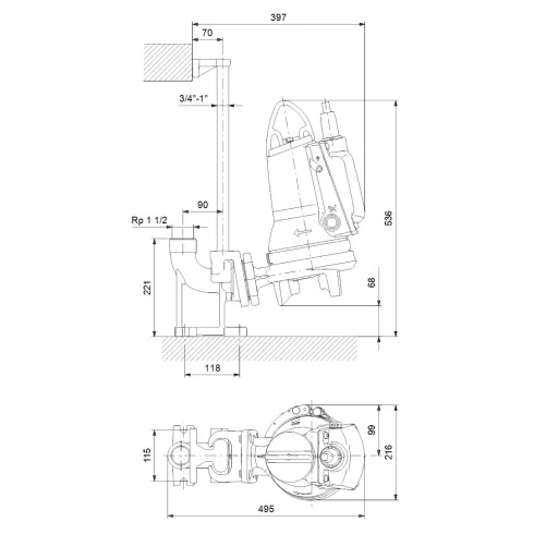 Канализационный насос Grundfos SEG.40.09.E.EX.2.1.502 96878507