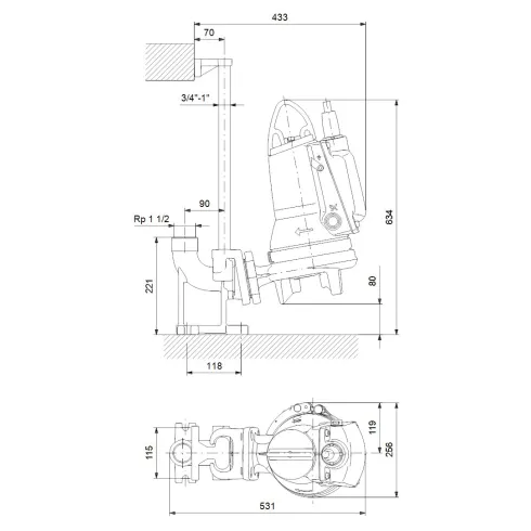 Канализационный насос autoadapt Grundfos SEG.40.26.E.2.50B 96878516