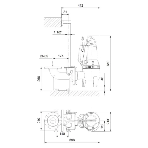 Дренажный насос autoadapt Grundfos SLV.65.65.11.E.2.1.502 96882685