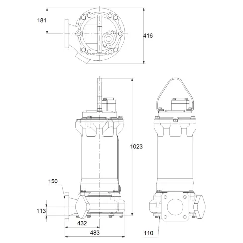Дренажный насос Grundfos DPK.20.150.220.5.1D 96884094