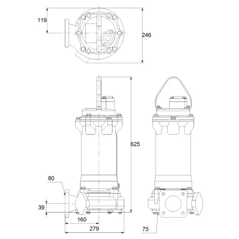 Дренажный насос Grundfos DPK.15.80.37.5.0D 96884114
