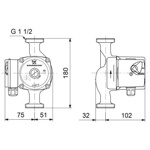 Циркуляционный насос Grundfos UPS 25-40 N 96913060