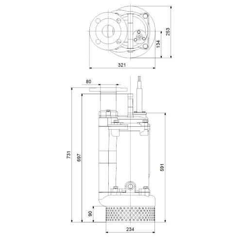 Дренажный насос Grundfos DWK.O.10.80.37.5.0D 96922649