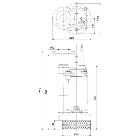 Дренажный насос Grundfos DWK.O.10.100.37.5.0D 96922651