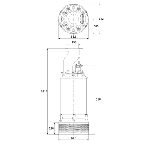 Дренажный насос Grundfos DWK.E.10.150.450.5.1D 96922673