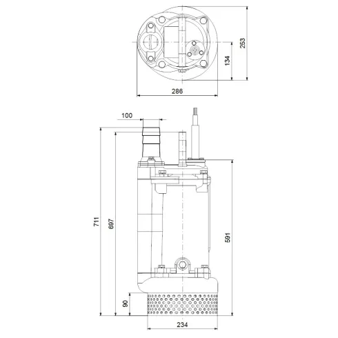 Дренажный насос Grundfos DWK.O.10.100.37.5.0D.R 96922731