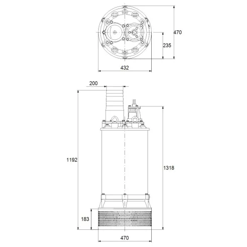 Дренажный насос Grundfos DWK.E.10.200.300.5.1D.R 96922750
