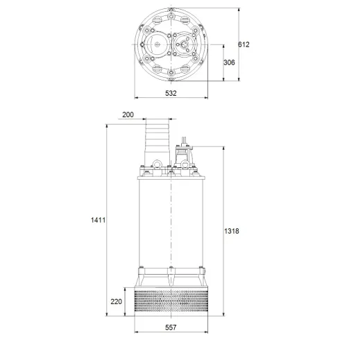 Дренажный насос Grundfos DWK.E.10.200.450.5.1D.R 96922754