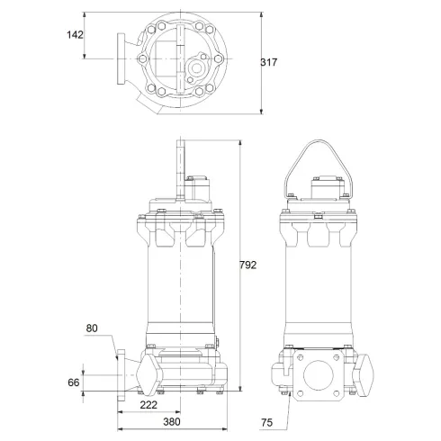 Дренажный насос Grundfos DPK.15.80.55.5.1D 96926030