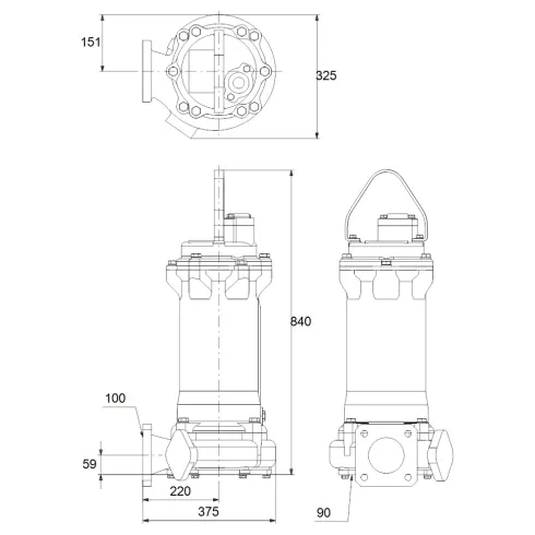 Дренажный насос Grundfos DPK.20.100.150.5.1D 96926036