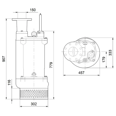 Дренажный насос Grundfos DWK.O.13.150.110.5.1D 96926056
