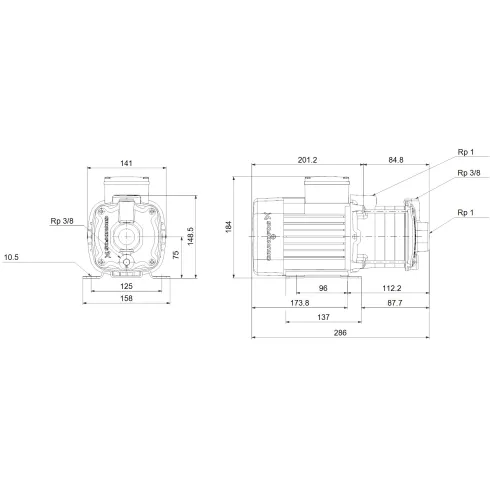Центробежный насос Grundfos CM 3-2 A-R-A-E-AVBE F-A-A-N 96935429