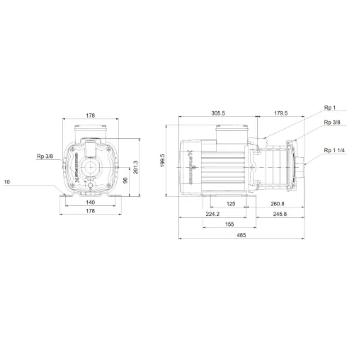 Центробежный насос Grundfos CM 5-8 A-R-A-E-AVBE F-A-A-N 96935468