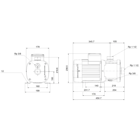 Центробежный насос Grundfos CM 10-3 A-R-G-E-AQQE C-A-A-N 96943250