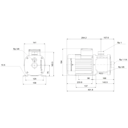 Центробежный насос Grundfos CM 5-5 A-R-I-E-AQQE F-A-A-N 96961098