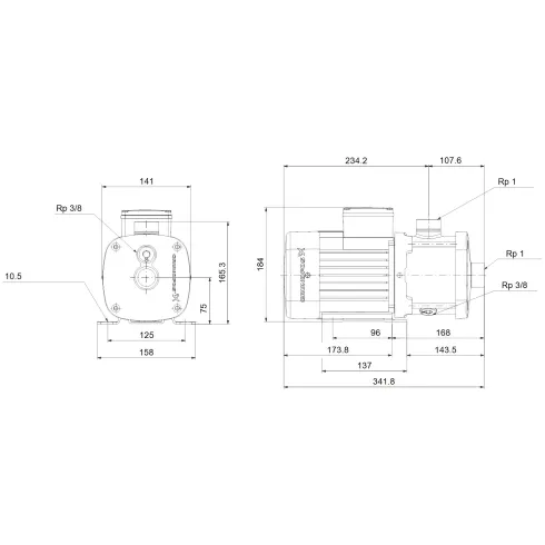 Центробежный насос Grundfos CM 3-5 A-R-I-V-AQQV F-A-A-N 96984043