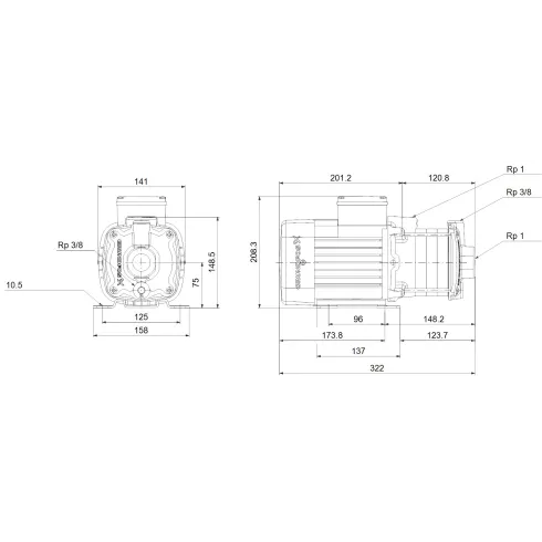 Центробежный насос Grundfos CM 1-4 A-R-A-E-AQQE C-A-A-N 97516560