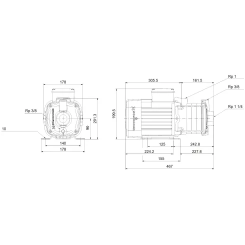 Центробежный насос Grundfos CM 5-7 A-R-A-E-AQQE F-A-A-N 97516574