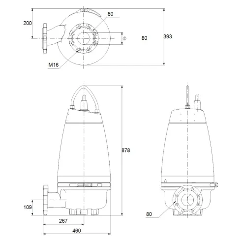 Канализационный насос Grundfos SEV.80.80.40.2.51D.Q 97637760