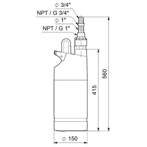 Погружной колодезный насос Grundfos SB 3-45 A 97686705