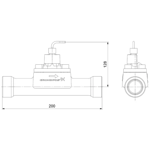 Датчик расхода, промышленный Grundfos VFI/-1.3-25m/1/C/M5.00-X/EG6/SS/07B/AC-1 97688336