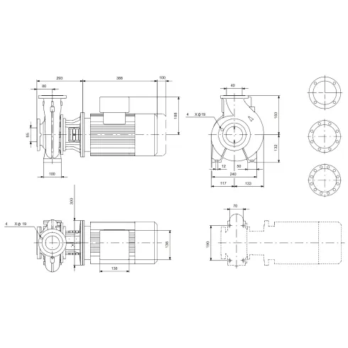 Консольно-моноблочный насос 7,5 квт Grundfos NB 40-160/172 AF2ABAQE 97836731