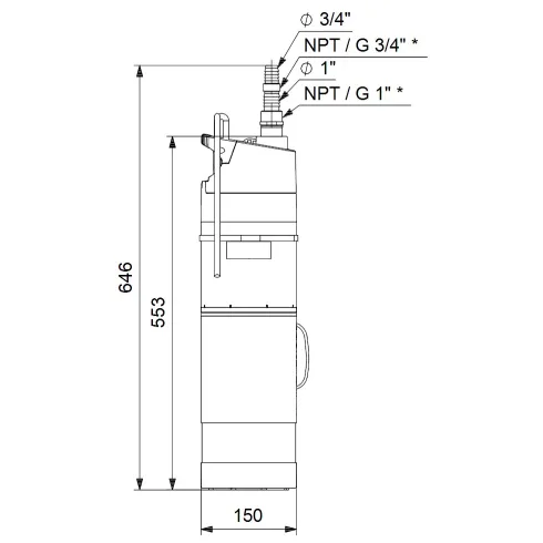 Погружной колодезный насос Grundfos SBA 3-45 A 97896290