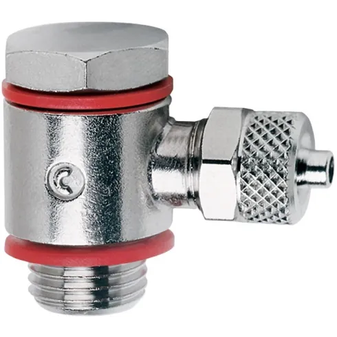 Штуцер угловой с накидной гайкой Camozzi 1521-6/4-1/8