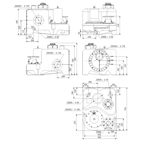 Канализационная насосная установка Grundfos MULTILIFT M.15.1.4 (10м) 97901078