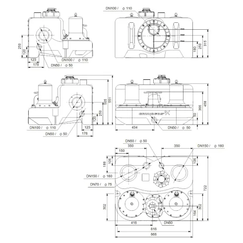 Канализационная насосная установка Grundfos MD.12.3.4 97901085