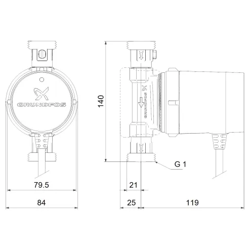Циркуляционный насос Grundfos COMFORT 15-14 BX PM 97916772