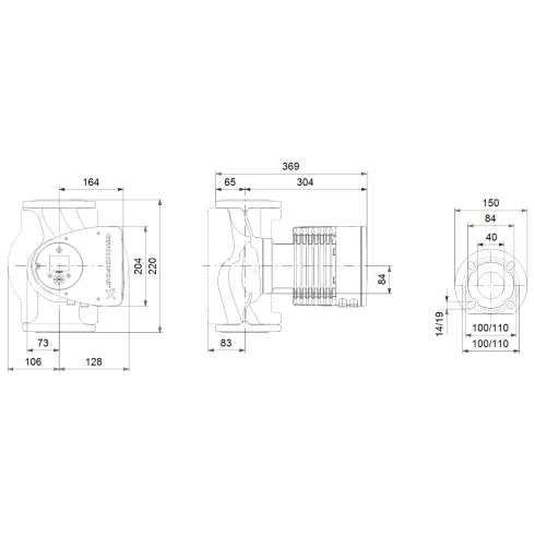 Циркуляционный насос Grundfos MAGNA3 40-100 F 220 97924269