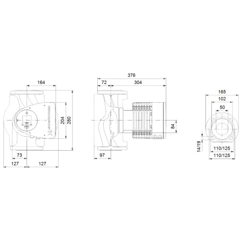 Циркуляционный насос Grundfos MAGNA3 50-120 F 280 97924284