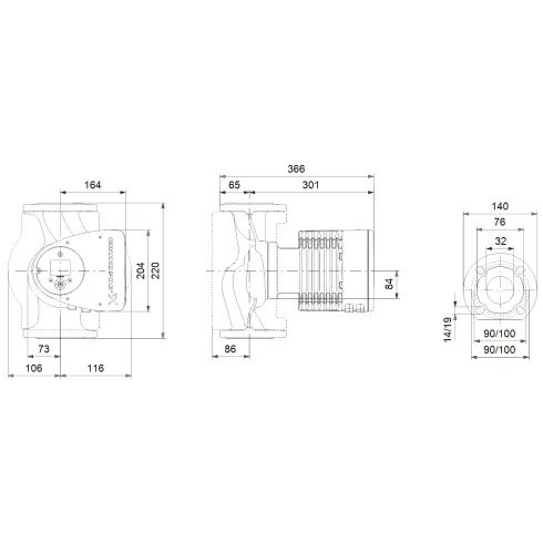 Циркуляционный насос Grundfos MAGNA3 32-120 F N 220 97924346