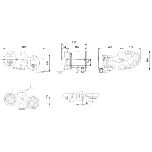 Циркуляционный насос Grundfos MAGNA3 D 32-40 180 97924449