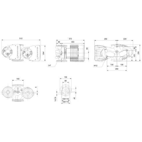 Циркуляционный насос Grundfos MAGNA3 D 40-120 F 250 97924465