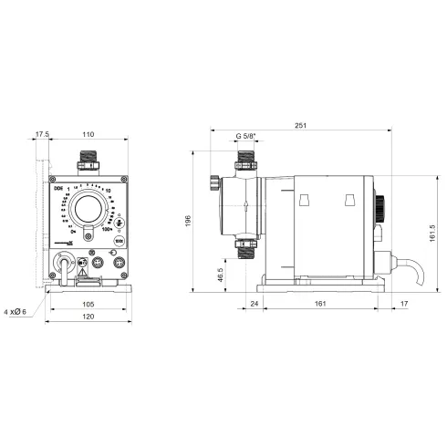 Дозировочный насос Grundfos DDE 6-10 98147264