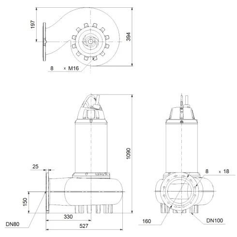 Канализационный насос Grundfos SEV.80.80.240.2.52H.H.N.51D 98179846