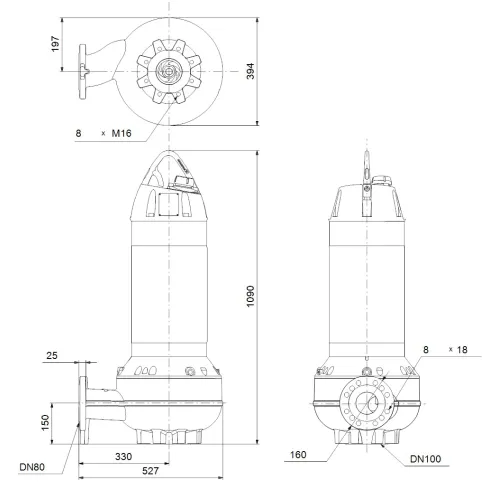 Канализационный насос Grundfos SLV.80.80.170.2.52H.S.N.51D 98179850