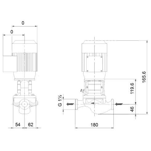 Центробежный насос 0,12 квт Grundfos TP 25-50/2 A-O-A-BQQE-AX1 98346587