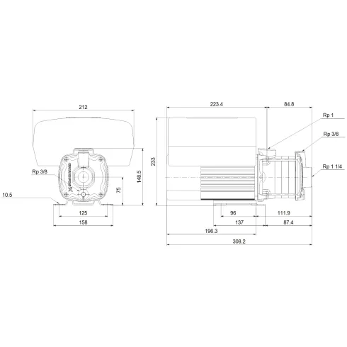 Центробежный насос Grundfos CME 5-2 A-R-A-E-AQQE U-A-D-N 98395006