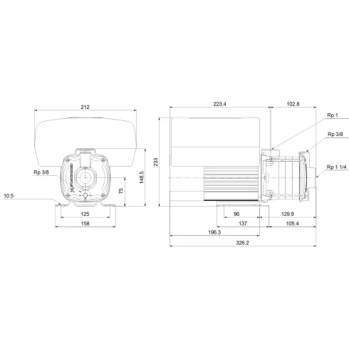 Центробежный насос Grundfos CME 5-3 A-R-A-E-AQQE U-A-D-N 98395019