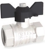 Кран шаровой латунный резьбовой LD Pride 47.15. Ру40 Ду15 (PN40 DN15) бабочка, муфта-муфта